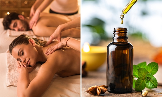 Duobehandeling aromatherapie (60 min) of rugtherapiesessie (80 min)