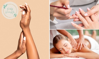 Manicurebehandeling + BIAB naar keuze of ontspanningsmassage (60 of 75 min)