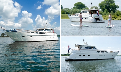 Luxe privéjacht (4 uur) voor 2 tot 12 personen + uitgebreide lunch