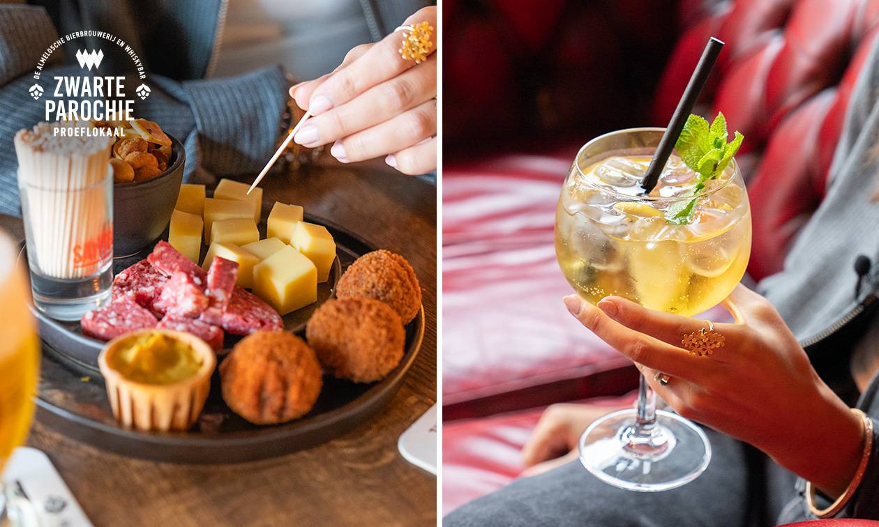 Cocktailproeverij + borrelplank bij Proeflokaal Zwarte Parochie
