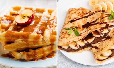 1 of 2 crêpe(s) of wafel(s) + evt. drankje naar keuze in hartje Tilburg