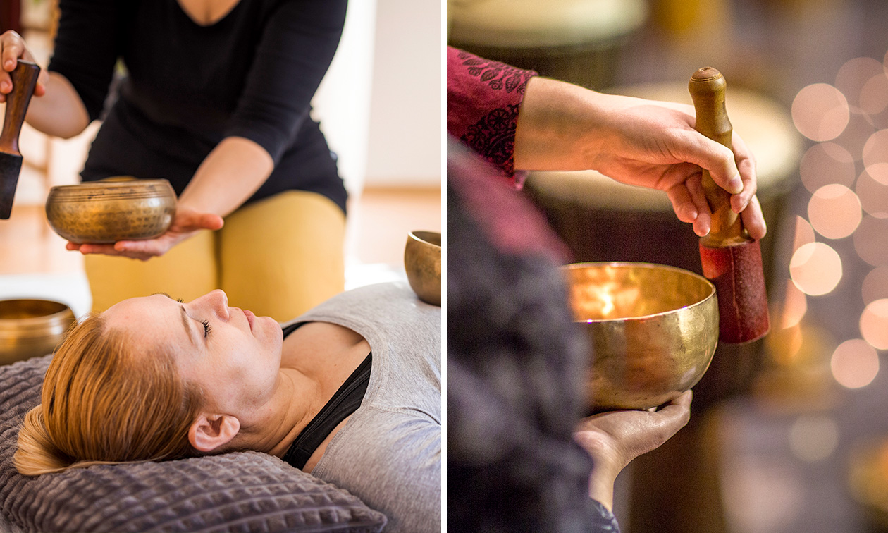Klankschaalmassage (60 min) of workshop klankschalen (75 min)
