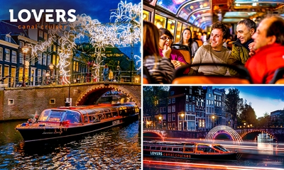 Rondvaart (1 uur) door de grachten van Amsterdam tijdens Light Festival