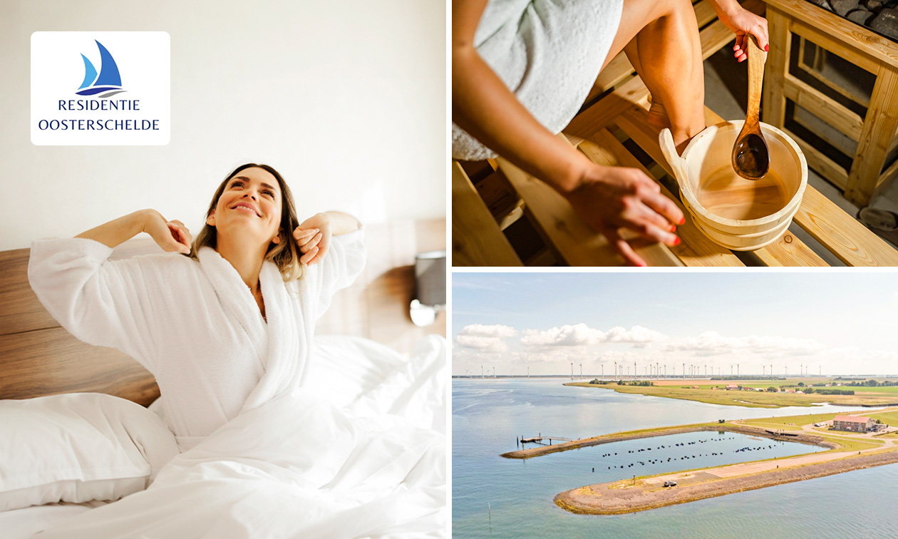 1, 2 of 3 overnachting(en) voor 2 + privésauna + ontbijt aan de Oosterschelde
