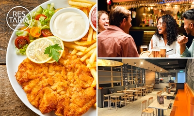Loaded schnitzel + drankje bij Restaria Markt 41