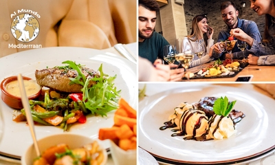 Mediterraans 3-gangendiner à la carte + koffie of thee met likeur bij Al Mundo