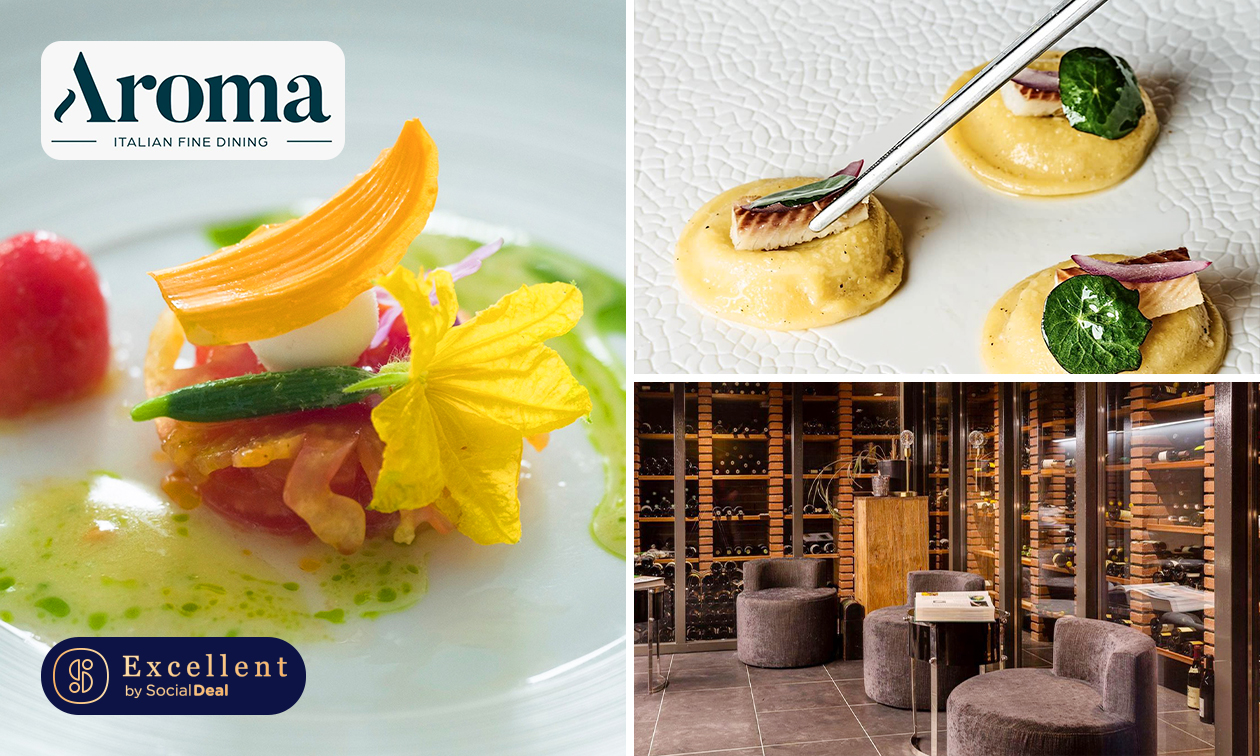5- of 6-gangenlunch of -diner van de chef bij Restaurant Aroma Italian Fine Dining