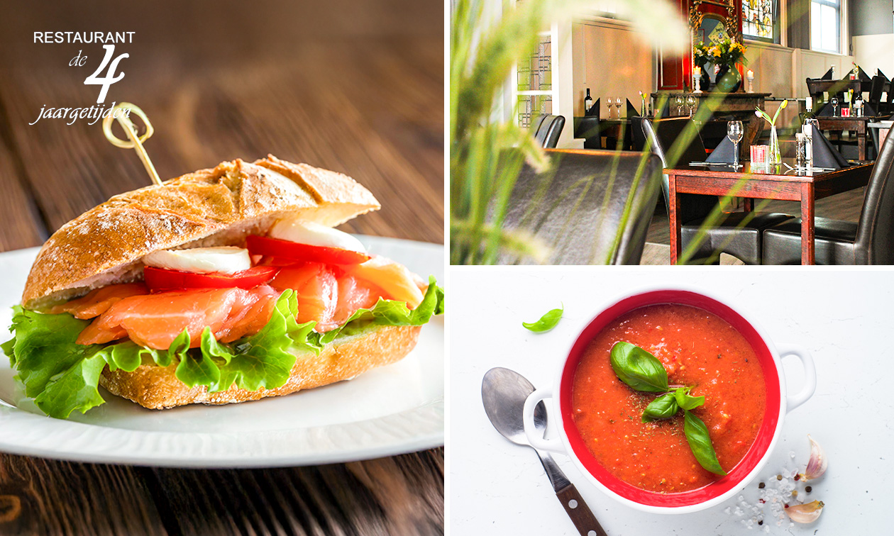 2-gangen keuzelunch bij Restaurant de 4 Jaargetijden