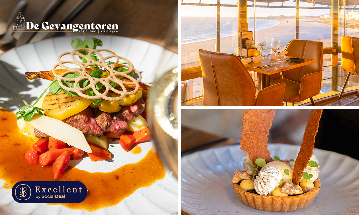4- of 5-gangendiner van de chef bij Restaurant De Gevangentoren in Vlissingen