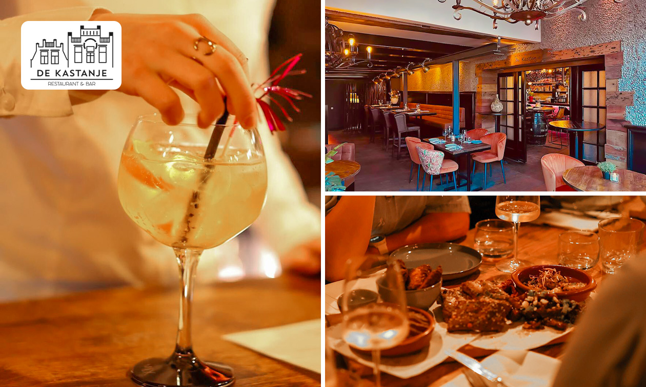 Luxe happerijplank + 2 cocktails bij De Kastanje