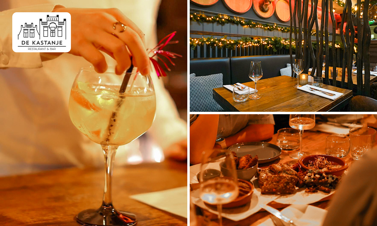 Luxe happerijplank + 2 cocktails bij De Kastanje