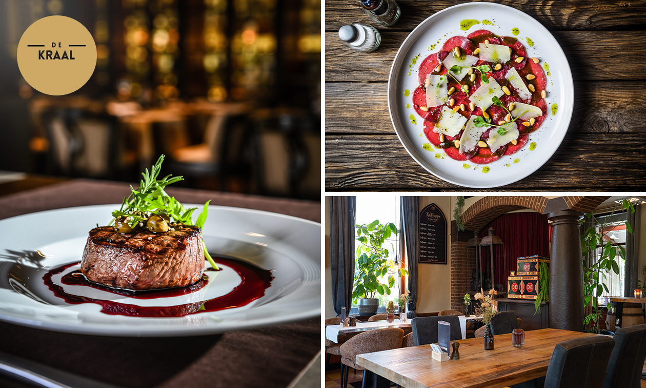 3-gangen keuzediner bij Restaurant de Kraal