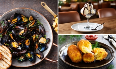 2-gangen mosseldiner of -lunch