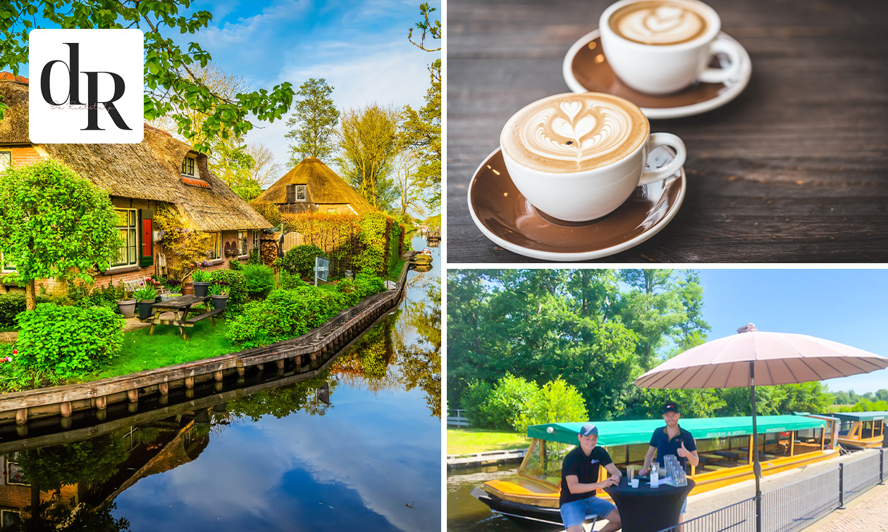 Rondvaart (1 uur) incl. warme drank en lekkernij in Giethoorn