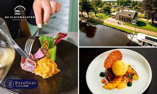 3-gangenlunch of -diner van de chef + amuse bij Restaurant de Sluiswachter
