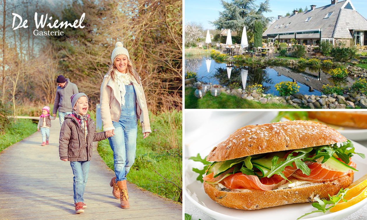 Wandelarrangement incl. 2-gangenlunch, warme drank en gebak bij Restaurant De Wiemel