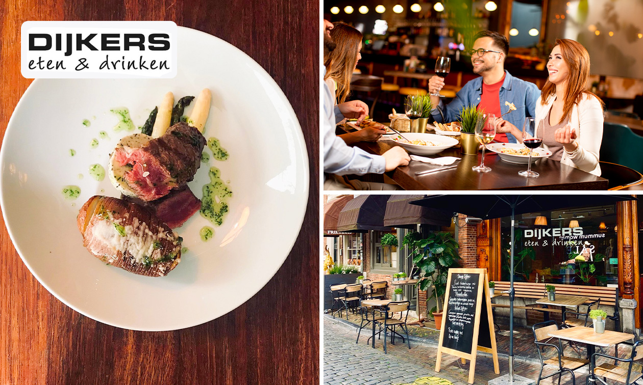 3-gangendiner à la carte bij Restaurant Dijkers