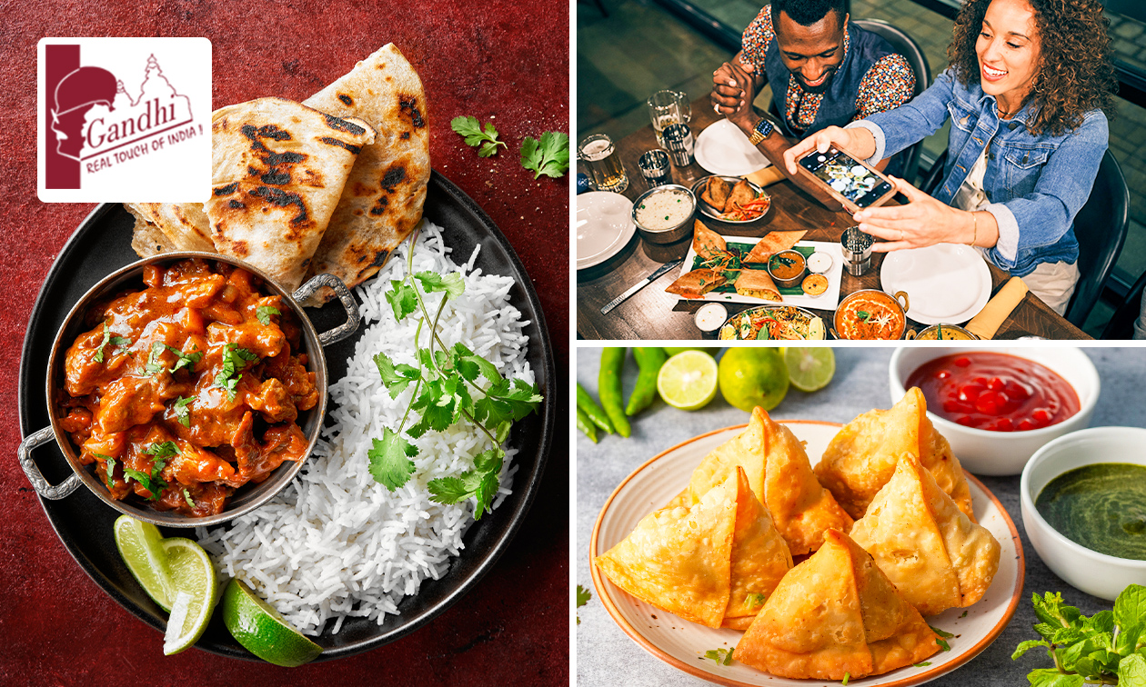 3-gangendiner à la carte (50+ keuzes) bij Gandhi