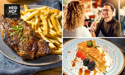 Exclusieve 3-gangen keuzelunch of -diner bij Restaurant Milano Heidhof