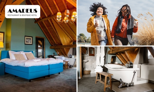 Overnachting voor 2 + welkomstdrankje + ontbijt aan de Maas