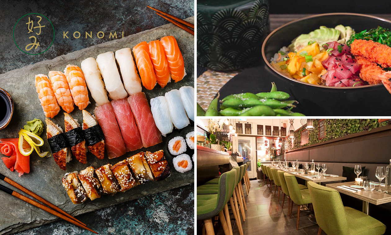 High sushi + pokébowl bij Restaurant Konomi