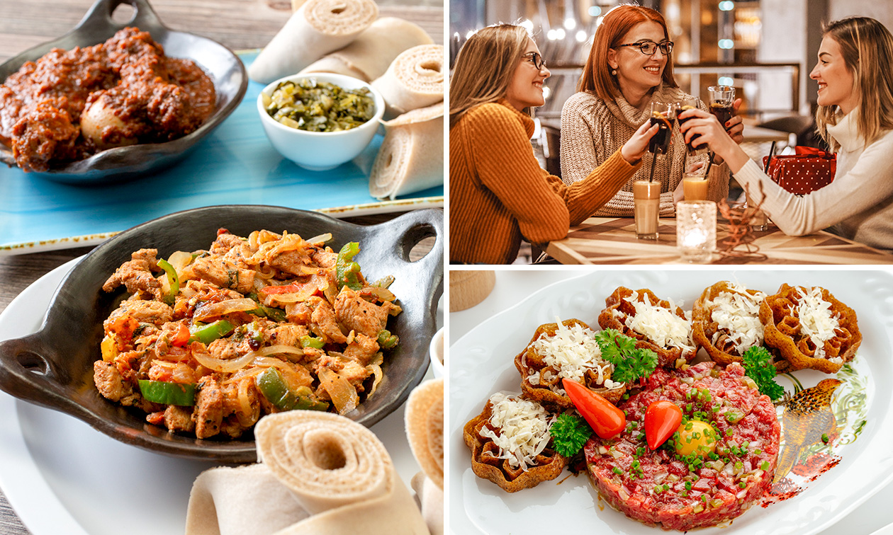 Afrikaans 3-gangen keuzediner of shared dining-diner bij Restaurant Moseb