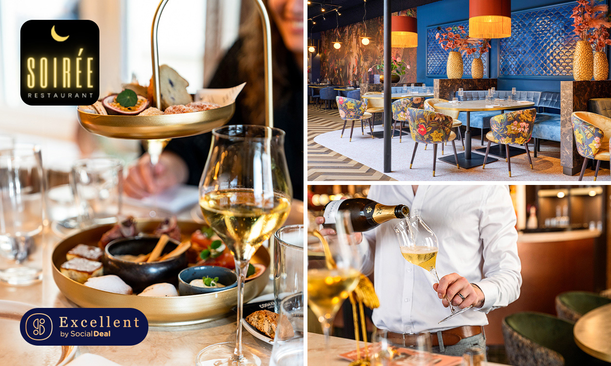 High tea (2 uur) + evt. glaasje bubbels bij Restaurant Soirée