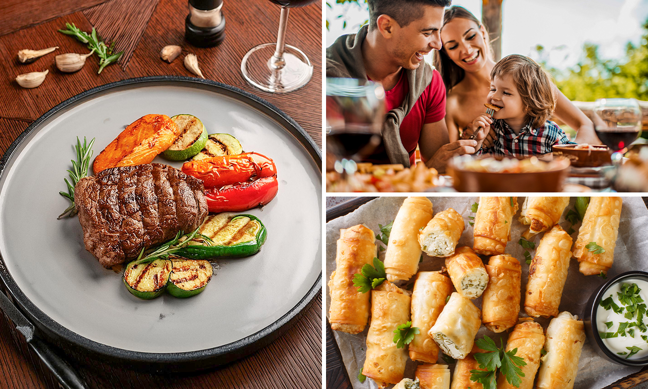 2- of 3-gangenlunch of -diner à la carte