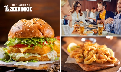4-gangen gamba- of visburgerdiner bij Restaurant Zeebinkie