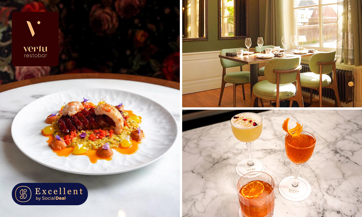 2- of 3-gangenlunch van de chef of cocktail naar keuze + bites bij Restobar Vertu