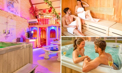 Privésauna-arrangement voor 2 (2,5 uur) incl. aperitief + badlinnen en slippers + evt. borrelplank