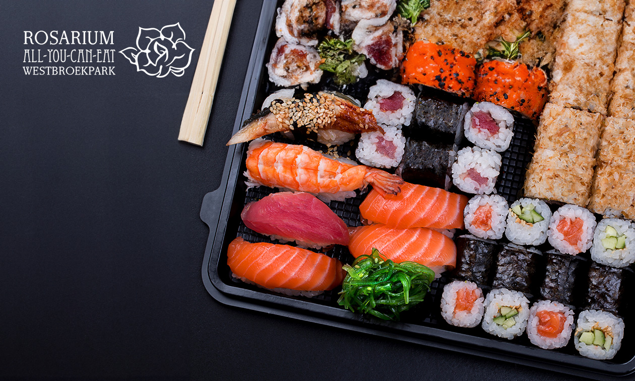 Sushibox (20, 30, 40 of 50 stuks) voor afhaal bij Rosarium Westbroekpark