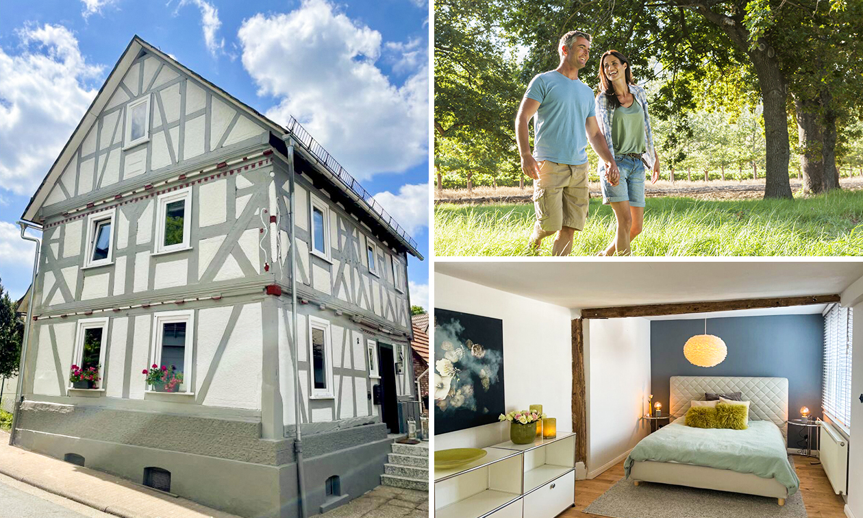 Overnachting in een vakantiehuis + early check-in en late check-out in Siegbach