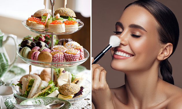 High tea + workshop huidverzorging & make-up (2,5 uur)