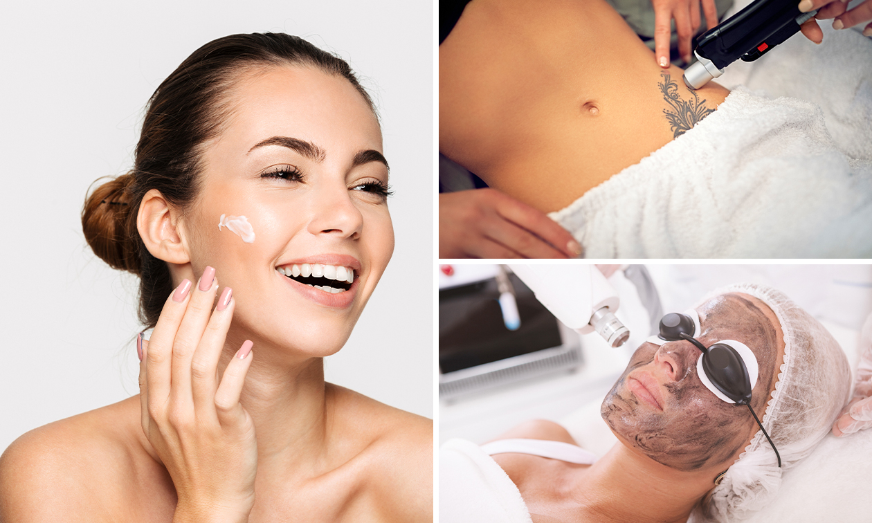 Couperosebehandeling, carbon peeling-masker of tatoeage verwijderen
