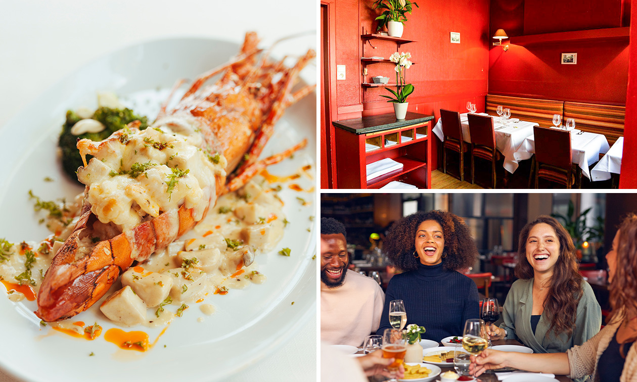 Menu poisson ou homard en 4 services au choix au restaurant Rugbyman 1
