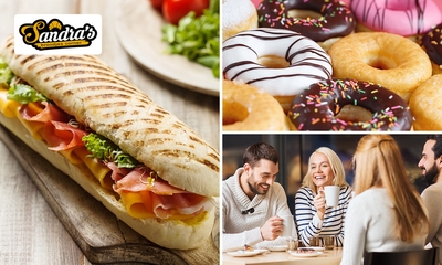 Koffiespecial + donutproeverij of panini bij Sandra's Broodjes Corner
