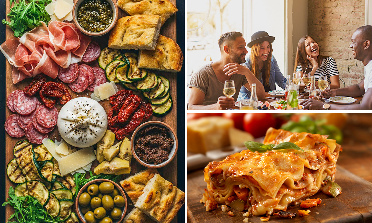 Planche apéritive + focaccia ou lasagne près de Liège