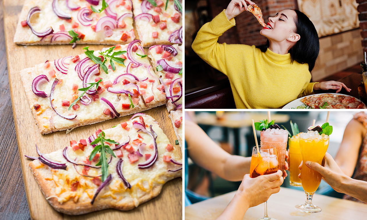 Flammkuchen oder Pizza + Cocktail nach Wahl bei Scenario