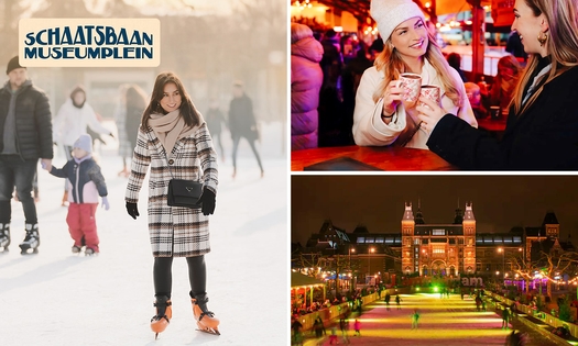 Entree schaatsbaan + schaatshuur + evt. warme chocolademelk in Amsterdam