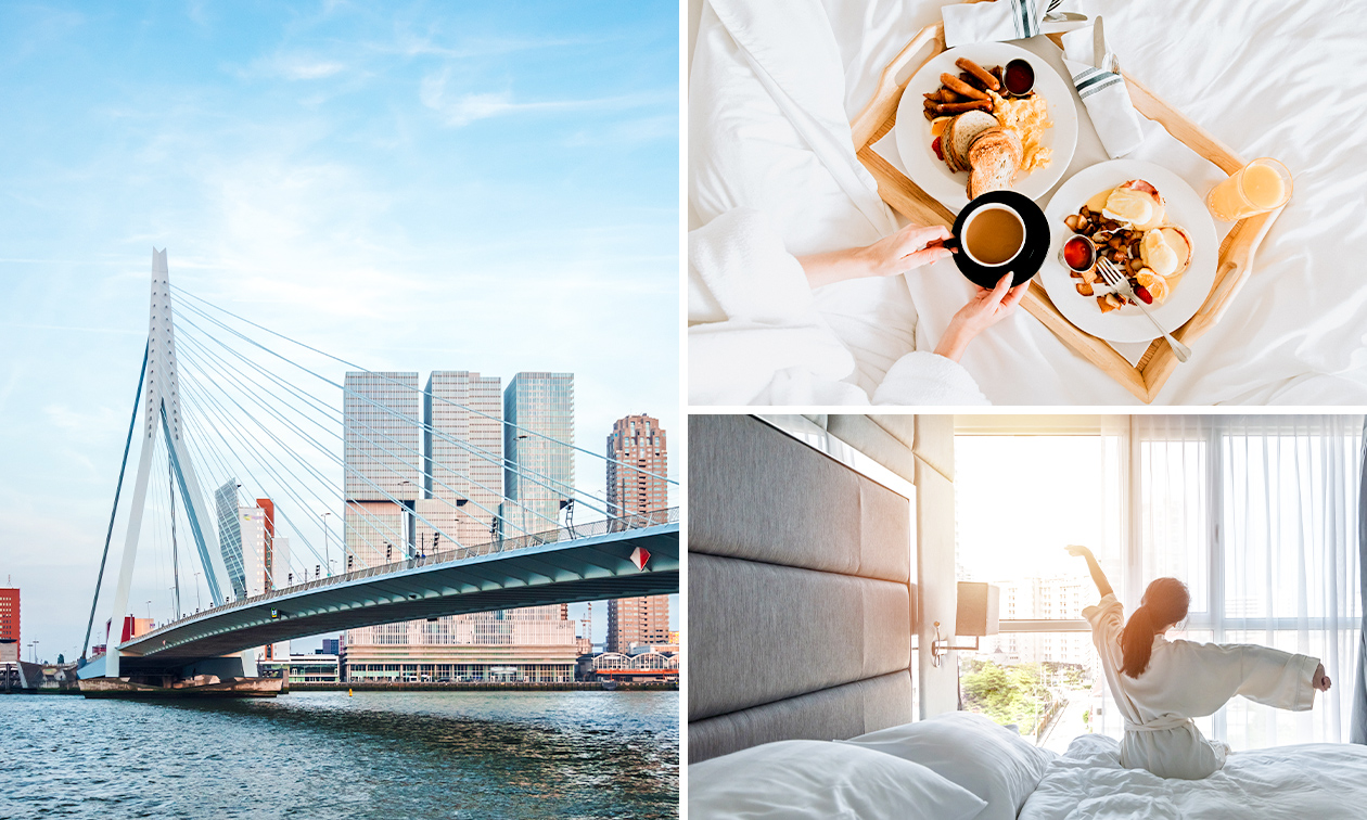 Overnachting voor 2 + ontbijt bij een 5-sterrenhotel in hartje Rotterdam
