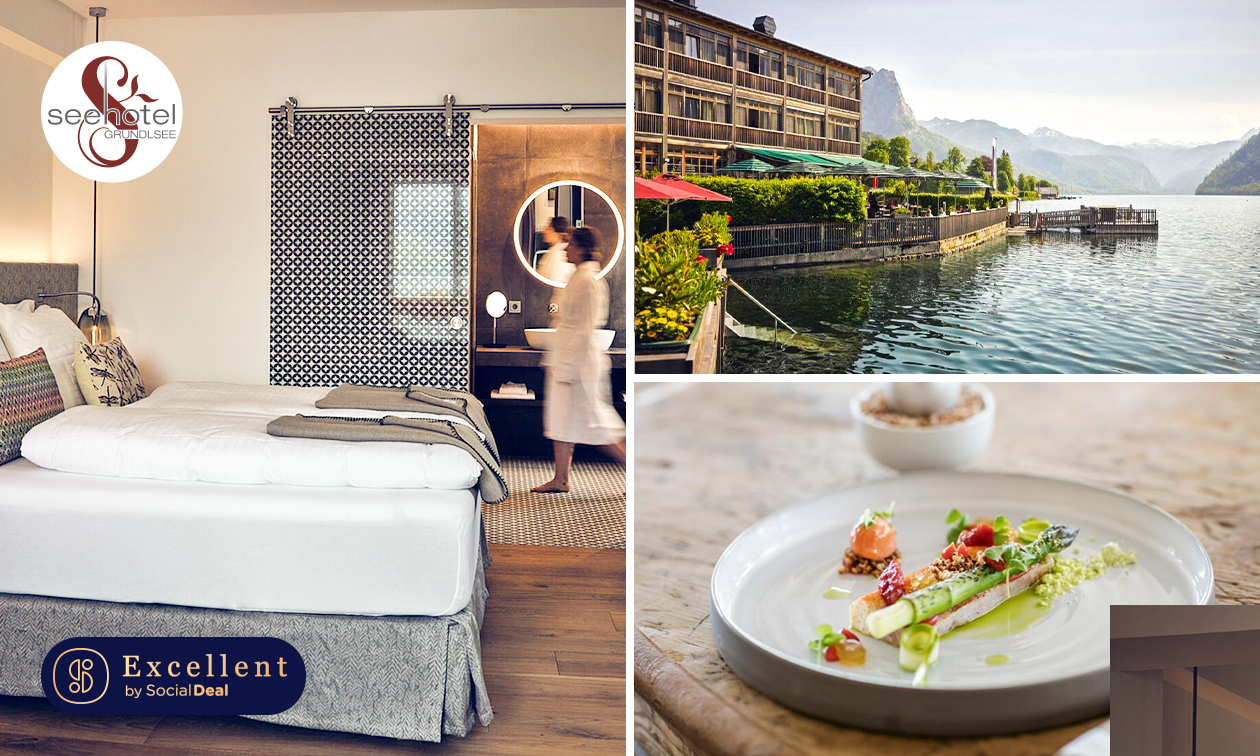 Overnachting(en) voor 2 personen + ontbijt + diner + wellness aan de Grundlsee