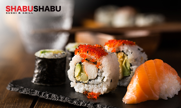 Afhalen: sushibox (24, 38, 40 of 58 stuks) van Shabu Shabu Afhalen: sushibox (24, 38, 40 of 58 stuks) van Shabu Shabu