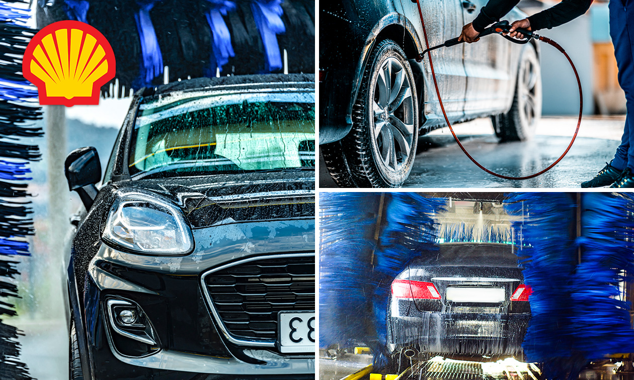 Uitgebreide autowasbeurt bij Shell Oztank