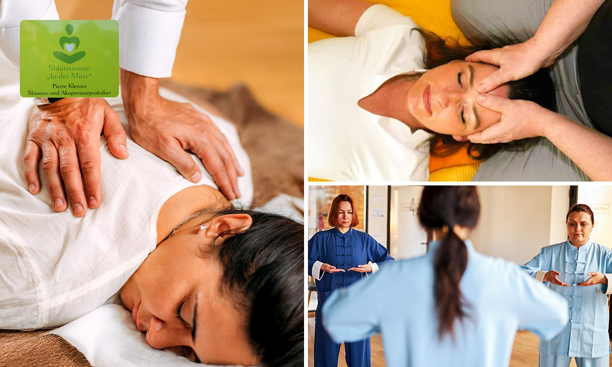 Shiatsu- und Akupressur-Behandlung (60 Min.) oder Tai-Chi- und Qi-Gong-Kurs