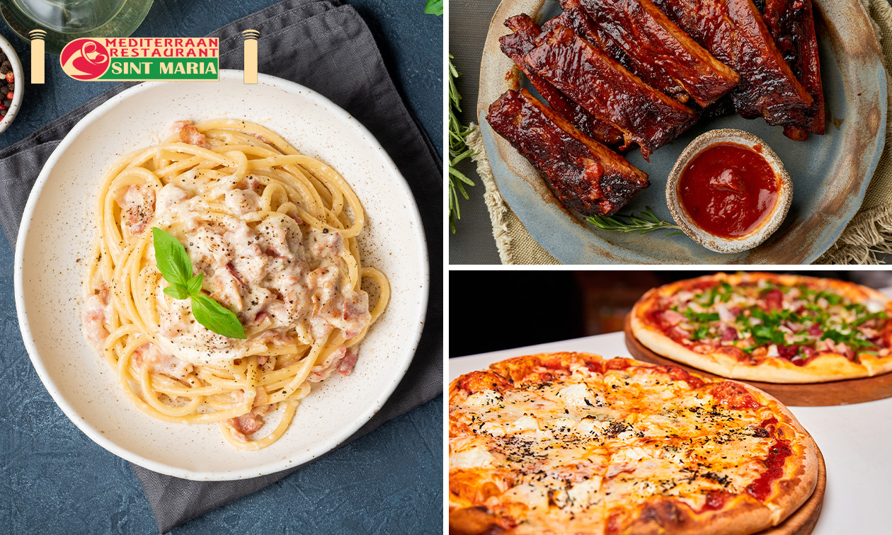 Mediterraan 3-gangen keuzediner bij Sint Maria