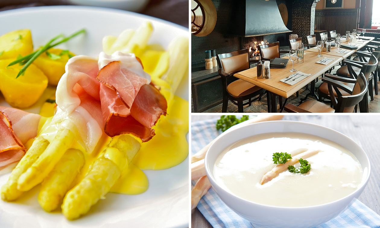 3-gangen aspergediner bij Sint Pietershoeve