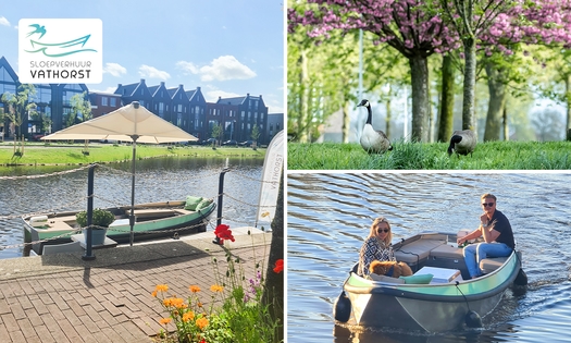 Sloep varen (2 uur) voor 6 personen inclusief fles wijn bij Sloepverhuur Vathorst
