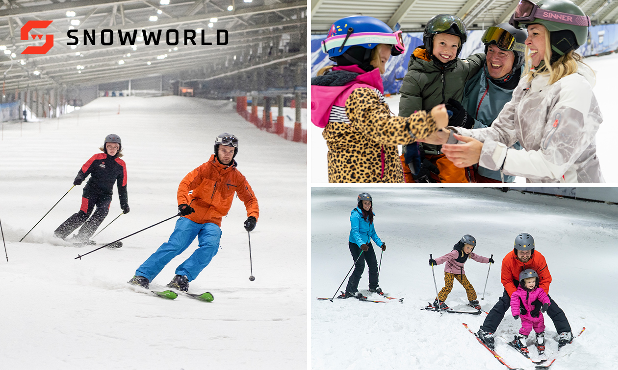 Skipas (1 of 2 uur) incl. materialen en apfelstrudel, schnitzelmenu of pizza + drankje bij SnowWorld