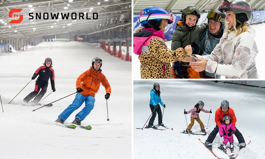 Skipas (1 of 2 uur) incl. materialen en apfelstrudel, schnitzelmenu of pizza + drankje bij SnowWorld